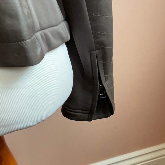 Athleta City View Leather Hooded Jacket - Picture 8 of 9